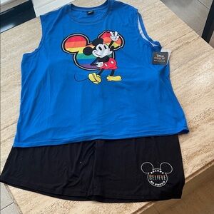 NEW 🆕 Disney Pride Collection Men’s Pyjama Set Rainbow Mickey Graphic size L